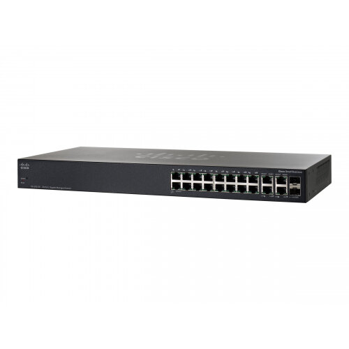 Cisco Small Business SG300-20 - Switch - L3 - Managed - 18 x 10/100/1000 + 2 x combo Gigabit SFP - desktop Cisco Small Business SG300-20 - Switch - L3 - Managed - 18 x 10/100/1000 + 2 x combo Gigabit SFP - desktop