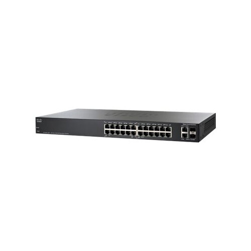 Cisco Small Business Smart SF200-24FP - Switch - Managed - 24 x 10/100 (PoE) + 2 x combo Gigabit SFP - desktop, rack-mountable - PoE (180 W) Cisco Small Business Smart SF200-24FP - Switch - Managed - 24 x 10/100 (PoE) + 2 x combo Gigabit SFP - desktop, rack-mountable - PoE (180 W)