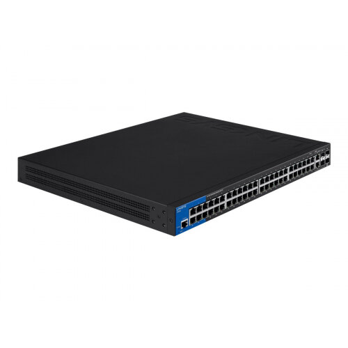 Linksys Business LGS552 - Switch - Managed - 48 x 10/100/1000 + 2 x combo Gigabit SFP + 2 x 10 Gigabit SFP+ - rack-mountable - AC 100/230 V Linksys Business LGS552 - Switch - Managed - 48 x 10/100/1000 + 2 x combo Gigabit SFP + 2 x 10 Gigabit SFP+ - rack-mountable - AC 100/230 V