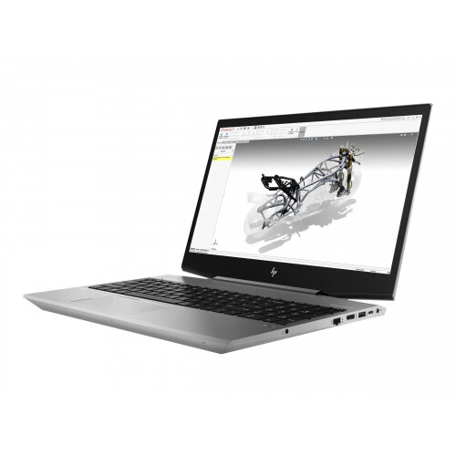 HP ZBook 15v G5 Mobile Workstation Laptop - Core i7 8750H / 2.2 GHz - Win 10 Pro 64-bit - 16 GB RAM - 256 GB SSD (16 GB SSD cache) - 15.6 Inches 1920 x 1080 (Full HD) - Quadro P600 / UHD Graphics 630 - Wi-Fi, Bluetooth - turbo silver - kbd: UK