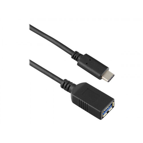 Targus - USB extension cable - USB-C (M) to USB Type A (F) - USB 3.1 Gen 1 - 3 A - 15 cm - reversible connectors, 4K support - black Targus - USB extension cable - USB-C (M) to USB Type A (F) - USB 3.1 Gen 1 - 3 A - 15 cm - reversible connectors, 4K support - black
