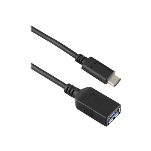 Targus - USB extension cable - USB-C (M) to USB Type A (F) - USB 3.1 Gen 1 - 3 A - 15 cm - reversible connectors, 4K support - black