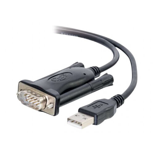 C2G Serial RS232 Adapter Cable - USB / serial cable - USB (M) to DB-9 (M) - 1.5 m - black C2G Serial RS232 Adapter Cable - USB / serial cable - USB (M) to DB-9 (M) - 1.5 m - black