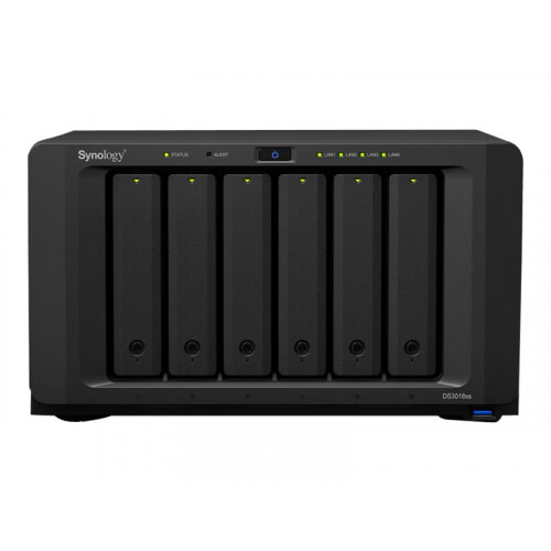 Synology Disk Station DS3018xs - NAS server - 6 bays - SATA 6Gb/s - RAID 0, 1, 5, 6, 10, JBOD, RAID F1 - RAM 8 GB - Gigabit Ethernet - iSCSI Synology Disk Station DS3018xs - NAS server - 6 bays - SATA 6Gb/s - RAID 0, 1, 5, 6, 10, JBOD, RAID F1 - RAM 8 GB - Gigabit Ethernet - iSCSI