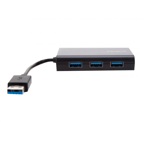 Targus USB 3.0 Hub With Gigabit Ethernet - Hub - 3 x SuperSpeed USB 3.0 + 1 x 10/100/1000 - desktop