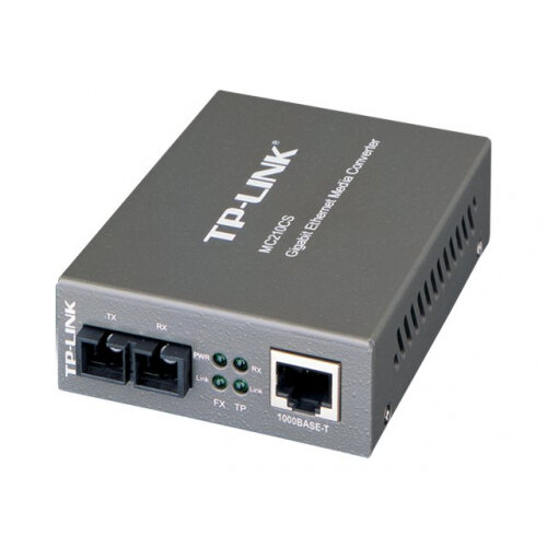 TP-Link MC210CS - Fibre media converter - GigE - 1000Base-FX, 1000Base-T - RJ-45 / SC single-mode - up to 15 km - 1310 nm - for P/N: TL-MC1400