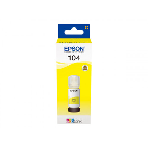 Epson EcoTank 104 - 70 ml - yellow - original - ink tank - for EcoTank ET-2710, ET-2711, ET-2720, ET-2720 All-in-One Supertank Printer, ET-2726, ET-4700 Epson EcoTank 104 - 70 ml - yellow - original - ink tank - for EcoTank ET-2710, ET-2711, ET-2720, ET-2720 All-in-One Supertank Printer, ET-2726, ET-4700