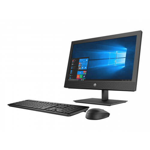 HP ProOne 400 G4 - All-in-one - 1 x Core i5 8500T / 2.1 GHz - RAM 8 GB - SSD 256 GB - NVMe - DVD-Writer - UHD Graphics 630 - GigE, Bluetooth 5.0 - WLAN: 802.11a/b/g/n/ac, Bluetooth 5.0 - Win 10 Home 64-bit - monitor: LED 20" 1600 x 900 (HD+) - keyboa