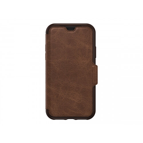 OtterBox Strada - Flip cover for mobile phone - espresso - for Apple iPhone XS