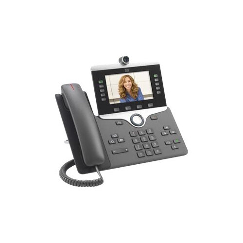 Cisco IP Phone 8845 - IP video phone - digital camera, Bluetooth interface - SIP, SDP - 5 lines - charcoal