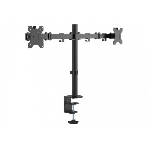 Vision VFM-DPD Monitor Desk Post - Desk mount for 2 LCD displays - steel - black - screen size: 13"-27"