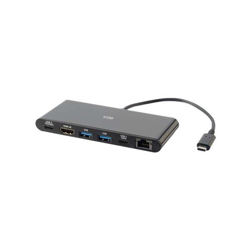 C2G USB-C Docking Station with 4K HDMI, Ethernet, USB and Power Delivery - Docking station - USB-C / Thunderbolt 3 - HDMI - GigE C2G USB-C Docking Station with 4K HDMI, Ethernet, USB and Power Delivery - Docking station - USB-C / Thunderbolt 3 - HDMI - GigE
