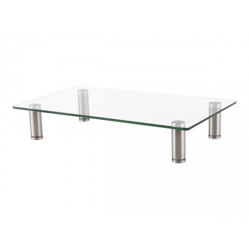 Vision VFM-MRG - Stand for Monitor - stainless steel, aluminium, tempered glass - chrome - desktop Vision VFM-MRG - Stand for Monitor - stainless steel, aluminium, tempered glass - chrome - desktop
