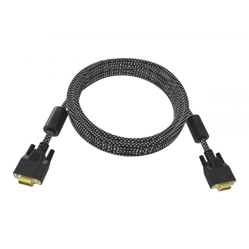 Vision Professional Premium Braided - VGA cable - HD-15 (VGA) (M) to HD-15 (VGA) (M) - 15 m - thumbscrews Vision Professional Premium Braided - VGA cable - HD-15 (VGA) (M) to HD-15 (VGA) (M) - 15 m - thumbscrews
