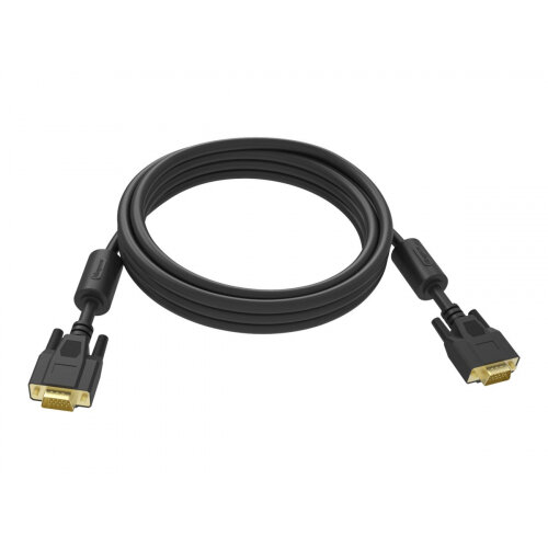 Vision Professional - VGA cable - HD-15 (VGA) (M) to HD-15 (VGA) (M) - 3 m - thumbscrews - black Vision Professional - VGA cable - HD-15 (VGA) (M) to HD-15 (VGA) (M) - 3 m - thumbscrews - black