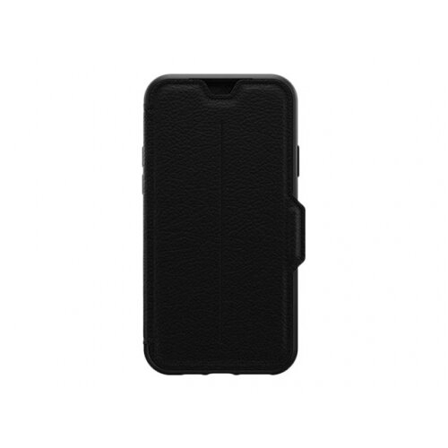 OtterBox Strada Series - Flip cover for mobile phone - leather, polycarbonate - shadow black - for Apple iPhone 11 Pro Max