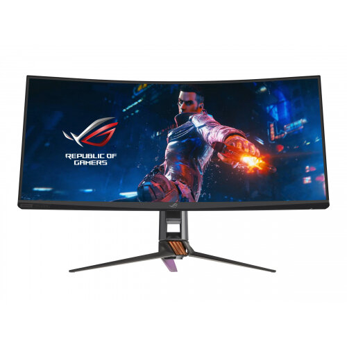 ASUS ROG SWIFT PG35VQ - LED monitor - curved - 35&uot; - 3440 x 1440 UWQHD - VA - 1000 cd/m&up2; - 2500:1 - 4 ms - HDMI, DisplayPort - armor titanium, plasma cooper ASUS ROG SWIFT PG35VQ - LED monitor - curved - 35&uot; - 3440 x 1440 UWQHD - VA - 1000 cd/m&up2; - 2500:1 - 4 ms - HDMI, DisplayPort - armor titanium, plasma cooper