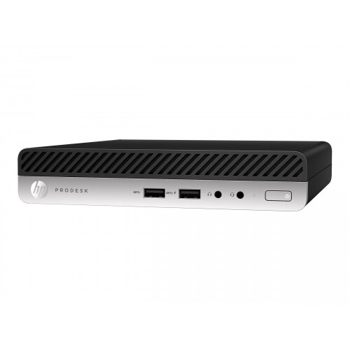 HP ProDesk 400 G5 - Mini desktop - 1 x Core i3 9100T / 3.1 GHz - RAM 8 GB - SSD 256 GB - NVMe - UHD Graphics 630 - GigE - Win 10 Pro 64-bit - monitor: none - keyboard: UK