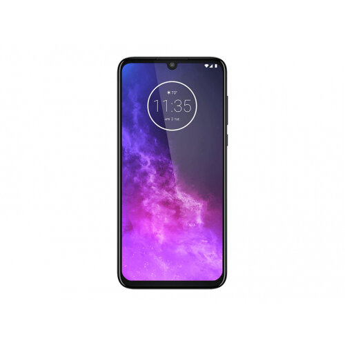 Motorola One Zoom - Android One - smartphone - dual-SIM - 4G LTE - 128 GB - microSDXC slot - GSM - 6.4" - 2520 x 1080 pixels - RAM 4 GB (25 MP front camera) - 4x rear cameras - Android - electric grey