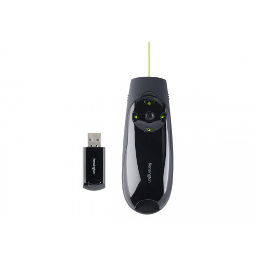 Kensington Presenter Expert Green Laser with Cursor Control - Presentation remote control - RF - black