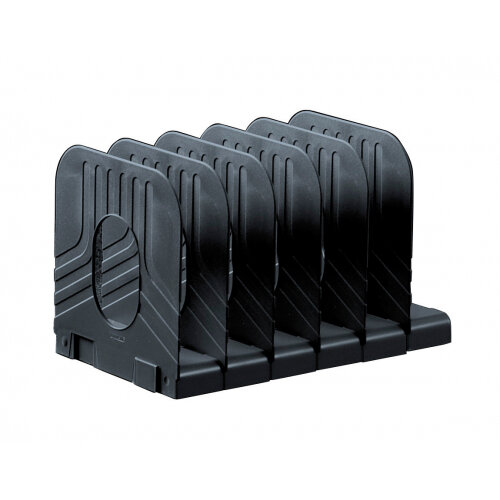Avery Original Book Rack Extendable 6 Section Black - 66MLBLK