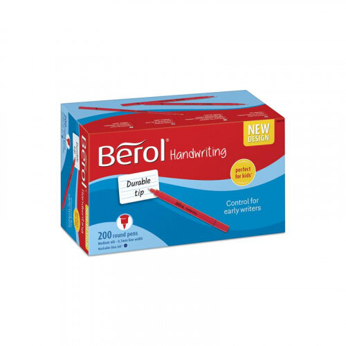 Berol Handwriting Pen 0.6mm Line Blue (Pack 200) - 2056779
