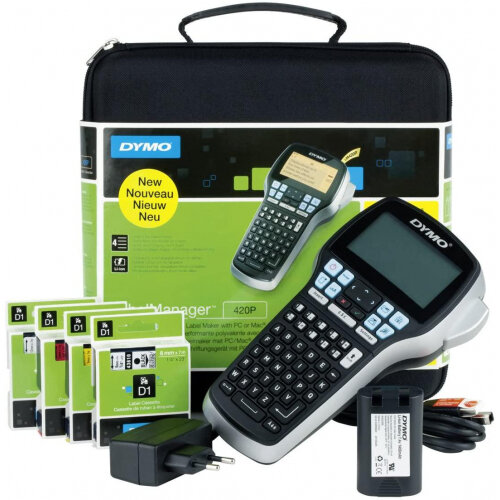 Dymo LabelManager 420P Kitcase Handheld Label Printer ABC Keyboard Black/Silver - S0915480
