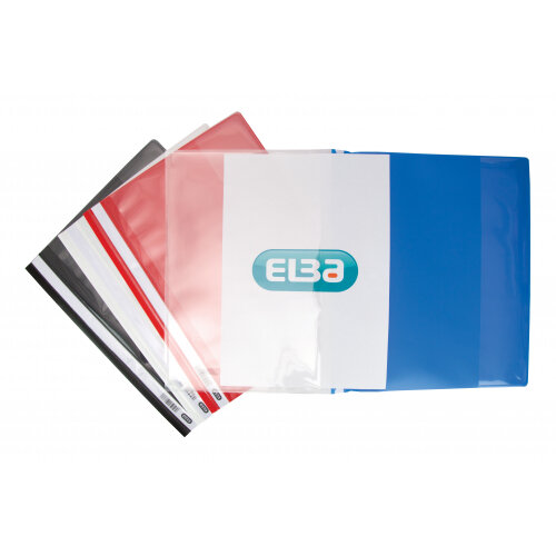 Elba Report Files With Front Cover Pocket A4 Assorted (Pack 25) 400055040