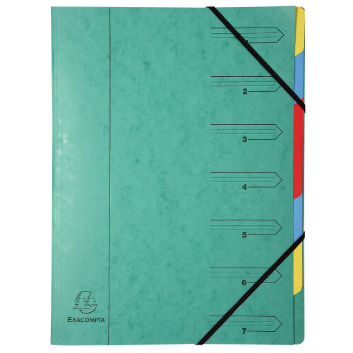 Europa Organiser Manilla 7 Part 170gsm Green - 54073E