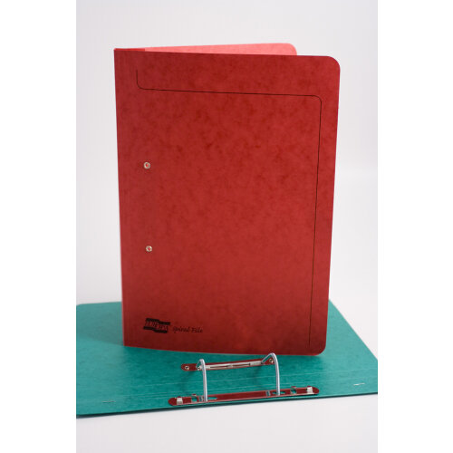 Europa Spiral Wirebound Spring Transfer File Manilla A4 300 Micron Red (Pack 25) - 3008Z