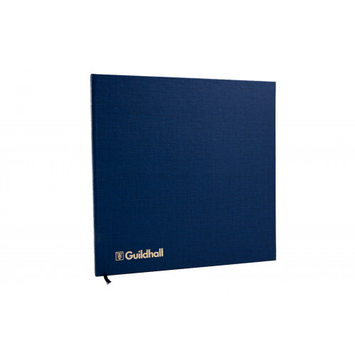 Guildhall Account Book Casebound 298x305mm 4 Debit 16 Credit Column 80 Pages Blue 51/4-16Z
