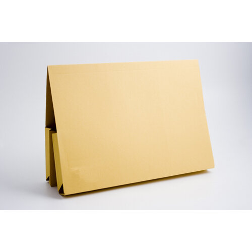 Guildhall Double Pocket Legal Wallet Manilla Foolscap 315gsm Yellow (Pack 25) - 214-YLWZ