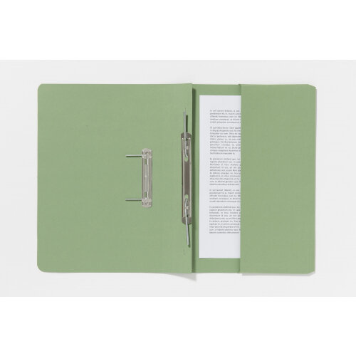 Guildhall Spring Pocket Transfer File Manilla Foolscap 285gsm Green (Pack 25) - 347-GRNZ