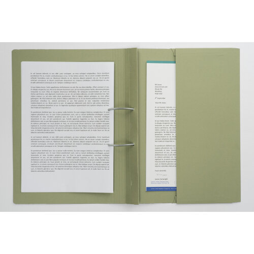 Guildhall Spring Pocket Transfer File Manilla Foolscap 315gsm Green (Pack 25) - 211/9062Z