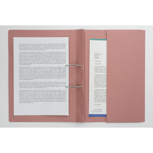 Guildhall Spring Pocket Transfer File Manilla Foolscap 315gsm Pink (Pack 25) - 211/9064Z