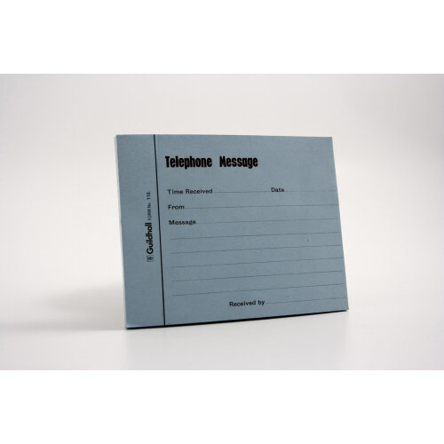 Guildhall Telephone Message Pad 101x127mm 100 Sheets Blue (Pack 5) - 110Z
