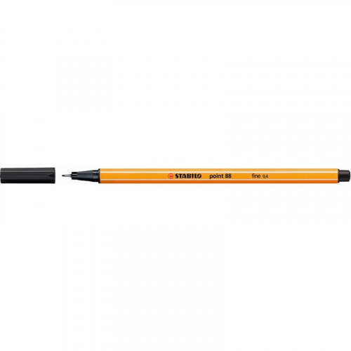 STABILO point 88 Fineliner Pen 0.4mm Line Black (Pack 10) - 88/46