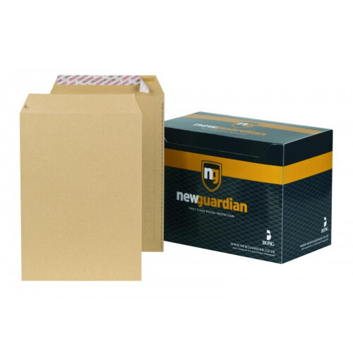 New Guardian Pocket Envelope C4 Peel and Seal Plain Power-Tac Easy Open 130gsm Manilla (Pack 250) - J26339