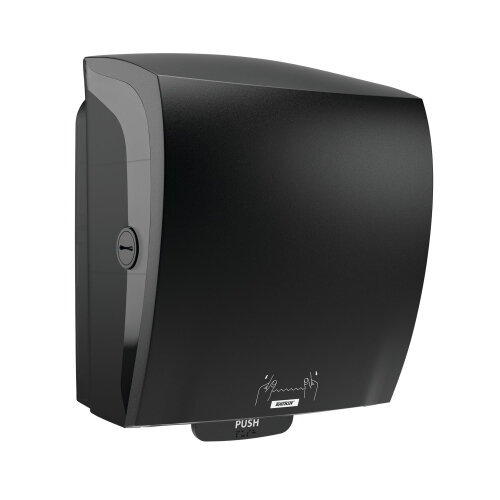 Katrin Plastic Dispenser For System Paper Towel Roll Black 82070
