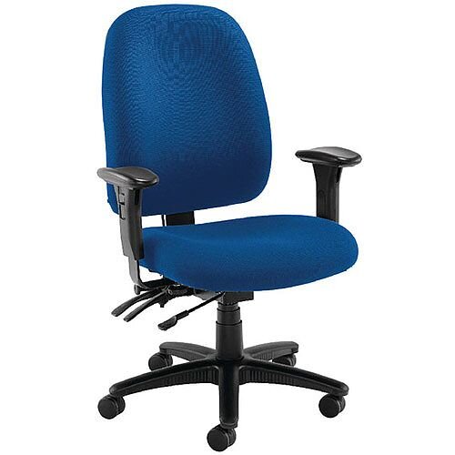 Avior Heavy Duty 24 Hour High Back Office Chair with Lumbar Blue KF72249 - Weight Tolerance: 150kg