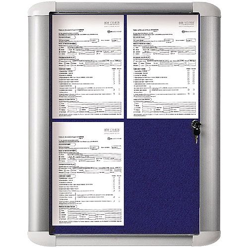 Bi-Office External Display Case 600x450mm Blue Felt Aluminium Frame VT610107230 Bi-Office External Display Case 600x450mm Blue Felt Aluminium Frame VT610107230