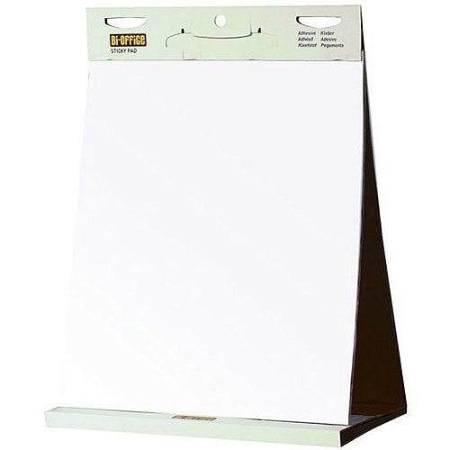 Bi-Office Table Top Self-Stick Flipchart Pad 585x500mm  20 Sheets White FL148303