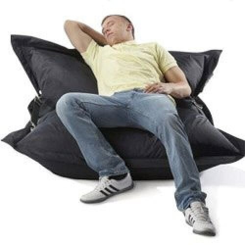 Black Strapping Bean Bag Large For Indoor and Outdoor Use Black Strapping Bean Bag Large For Indoor and Outdoor Use