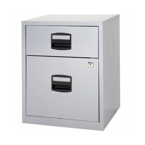 Bisley PFA A4 Mobile Home Filer With 1 Filing &1 Stationery Drawer Grey - For A4 Suspension Filing &Stationery Storage - WxHxD: 413mm x 529mm x 400mm Bisley PFA A4 Mobile Home Filer With 1 Filing &1 Stationery Drawer Grey - For A4 Suspension Filing &Stationery Storage - WxHxD: 413mm x 529mm x 400mm