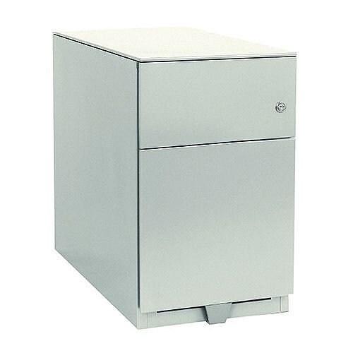 Bisley Note Pedestal Mobile 1 Stationery 1 Filing Drawer White