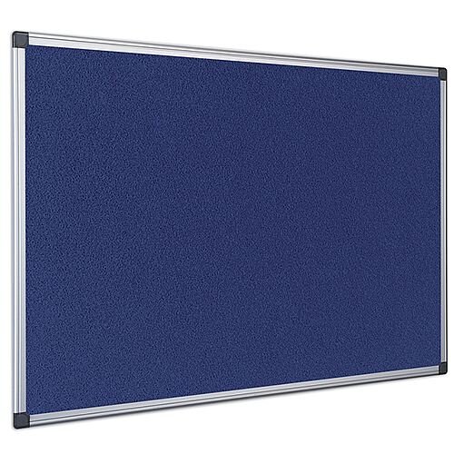 Bi-Office Felt Board 1200 x 900mm Blue Aluminium Frame FA0543170