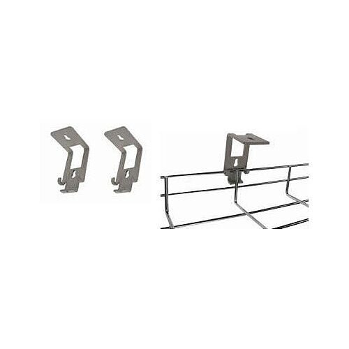 Metal Grey Wire Cable Management Basket Tray 'L' Brackets BTBG Hunt