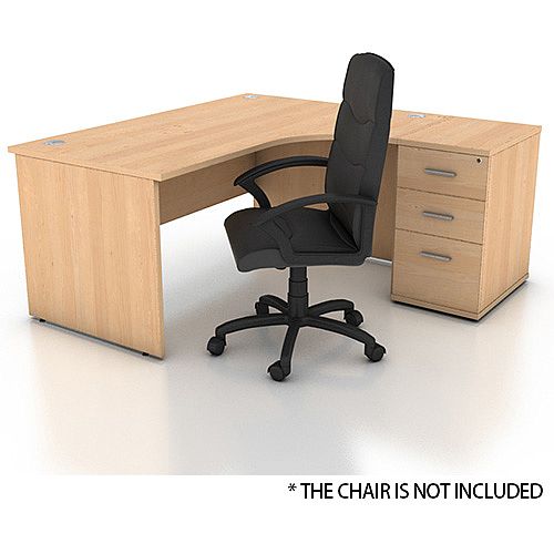 High End Office Furniture >> Right Hand Radial Panel End Office Desk With 3 Drawer Desk High High End Office Furniture >> Right Hand Radial Panel End Office Desk With 3 Drawer Desk High