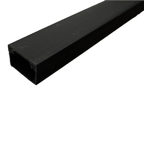 25mm x 16mm Adhesive Mini Trunking 3m lgth Black Hunt Office UK