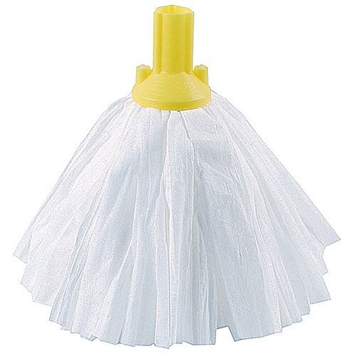 Contico Standard Big White Exel Mop Head Yellow Pack of 10 PSYE1210P Contico Standard Big White Exel Mop Head Yellow Pack of 10 PSYE1210P